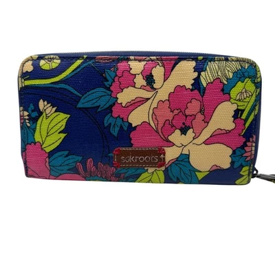 Cartera sin asas boho mariposa floral lona recubierta círculo artista sakroots Foto 1 de 4