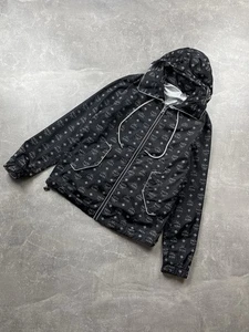 MCM NWT Reversible Monogram Windbreaker Jacket Black/Silver Size S/M Made in RO - Picture 1 of 23