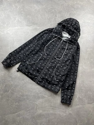 MCM NWT Reversible Monogram Windbreaker Jacket Black/Silver Size S/M Made in RO - Image 1 of 4