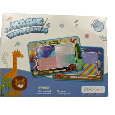 MAGIC WATER CANVAS Kids Educational Dino Theme Water Drawing Mat Reusable NEW - Image 1 of 4