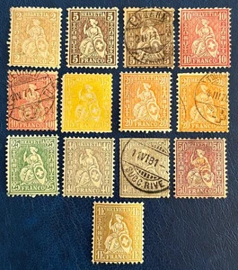 Switzerland 60-68 / 1881 Helvetia Stamps / Used & Unused / See description - Picture 1 of 2