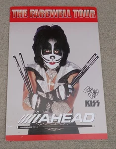 🔥Vintage KISS Peter Criss Poster Ahead Farewell Tour 2000 on Foamboard - Picture 1 of 5