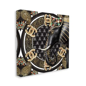 Stupell Industries Elephant Safari Animal Glam Canvas Art by Ziwei Li, 24x24 - Picture 1 of 6