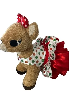 "Vestido de Navidad Build A Bear Rudolph Red Nosed Reindeer's CLARICE de 15"" B41" - Imagen 1 de 10