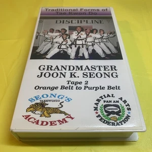 Traditional Forms Of Tae Kwon Do Tape 2 Grandmaster Joon K. Seong Orange Belt To - Picture 1 of 3
