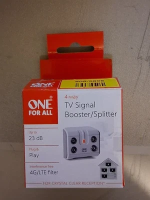 One For All 4 Way TV Signal Booster - Image 1 of 2