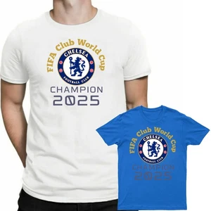 Chelsea Champion 2025 World Cup Football Club Adult Kids T-Shirt USA Winner Tee - Picture 1 of 10
