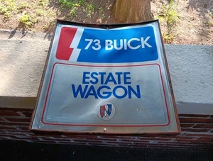 VINTAGE 1973 BUICK ESTATE WAGON CAR DEALER SIGN GARAGE SALES DEALERSHIP - Picture 1 of 6