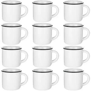 12 Pcs Ceramic White Coffee Mugs Bulk Vintage Espresso Mug Mini Tea Cups for ... - Picture 1 of 6
