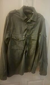 Masons Cotton  Field Jacket XXL Vintage Olive Green Drab made in Italy