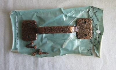 NOS McKinney drawer pull hammered copper finish 5" cabinet door handle # C 536 - Image 1 of 4