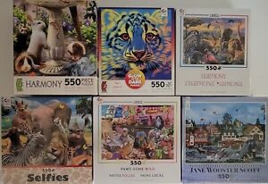 6 Jigsaw Puzzles 550 Pieces Pets Cats Wild Animals Leopard Life of Riley Paws