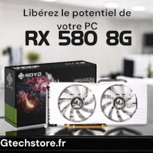 Carte graphique SOYO AMD RADEON RX580 8Go 256 bits, PCIE 3.0 gaming - Photo 1/7