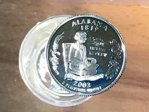 2003-S Alabama Statehood Silver Quarter DCAM Proof Lot of 8 Coins - Picture 1 of 4