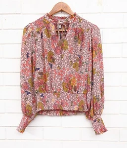 Women's Joie pink floral long sleeve blouse top size XS - Picture 1 of 8