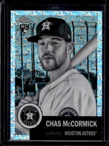 2022 Topps Chrome Platinum Chas Mccormick B&W Mini Diamond Refractor RC #128