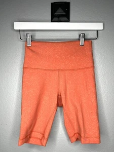 lululemon wunder train high rise short biker shorts 4 CRUNCH WARM CORAL *EVERLUX - Picture 1 of 4