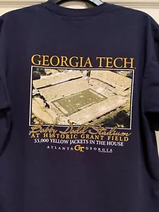 Georgia Tech Yellow Jackets Bobby Dodd Stadium Historic Grant Field Shirt Navy - Picture 1 of 3