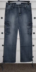 Nuevos con etiquetas Damas Glamour Outfitters Carga Pierna Ancha Combate Pantalones/Jeans Talla XL/14UK - Imagen 1 de 14