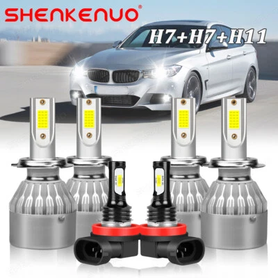Combo LED Headlight Fog Light Bulbs Kit White For BMW 328i 325xi 330xi 2002-2006 - Image 1 of 4