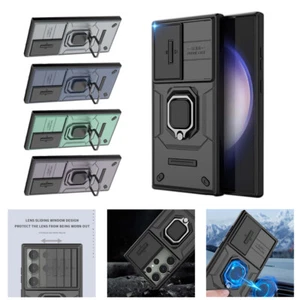 Slidable Lens Phone Case Shockproof w/Ring For Samsung Galaxy S24 S23 Plus Ultra - Picture 1 of 14