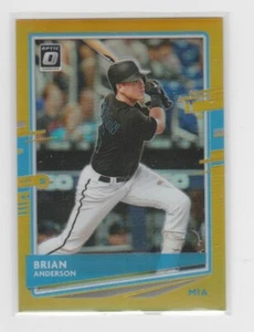 2020 Donruss Optic #164 Brian Anderson Gold Parallel 01/10 Marlins Brewers - Picture 1 of 1