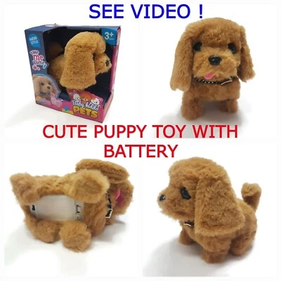💥SEE VIDEO Puppy Doggie Dog Battery Electric Toy Wagging Tail Walking + Sound - Image 1 of 4