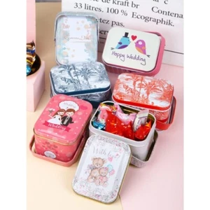Suitcase Candy Storage Tin Box Wedding Favor Storage Metal Box - Picture 1 of 14