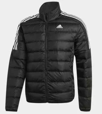 Chaqueta acolchada Adidas Essentials con aislamiento de plumón TIRO24 para hombre negra blanca Foto 1 de 4