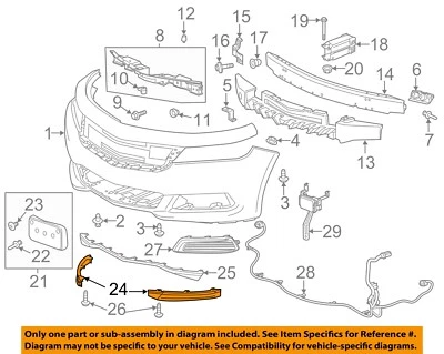 Parachoques delantero derecho Chevrolet GM OEM 14-16 Impala 22990244 Foto 1 de 2