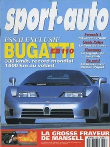 SPORT AUTO n°376 05/1993 BUGATTI EB110 TOUR de CORSE JIM CLARK NELSON PIQUET - Foto 1 di 1