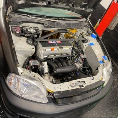 K-swap K20 K24 Charge harness Black nylon braided plug and play - Image 1 of 4