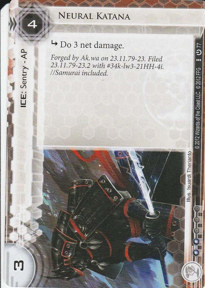 ANDROID NETRUNNER CARD - NEURAL KATANA - Image 1 of 1
