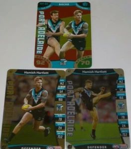 Teamcoach 2019 tarjeta dorada y plateada #47 Hamish Hartlett + #BT-37, Port Adelaide - Imagen 1 de 2