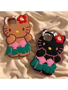 Custodia telefono morbida TPU Sanrio Hello Kitty ritaglio cuore San Valentino per iPhone - Foto 1 di 11