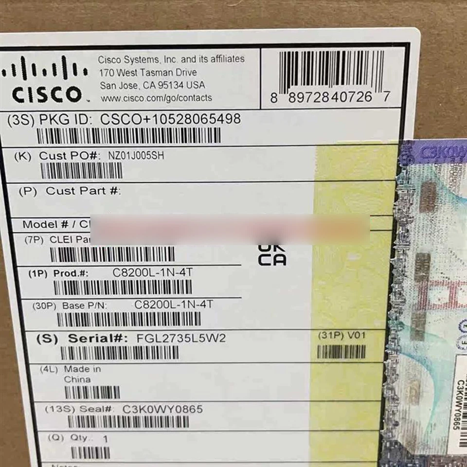 C8200L-1N-4T CISCO Router via DHL/FedEx