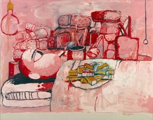 Philip Guston Painting Smoking Eating Canvas Print 16 x 20 - Picture 1 of 5