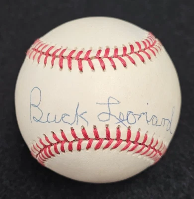 BUCK LEONARD Signed Official MLB Baseball-HALL OF FAME-HOMESTEAD GRAYS-JSA - Image 1 of 4