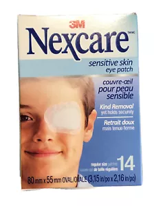 Parche para ojos sensible para piel 3M Nexcare talla regular 14 unidades vendaje niños nuevo - Imagen 1 de 6
