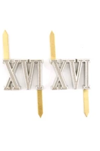 Tableros de hombro alemanes de la Segunda Guerra Mundial cifrados plata XVI Panzer Div. 18 mm 2 piezas - Imagen 1 de 2