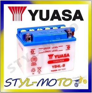 YB4L-B BATTERIA ORIGINALE YUASA AD ACIDO DERBI DRD 50R SENDA X-TREME 2013 - Foto 1 di 1