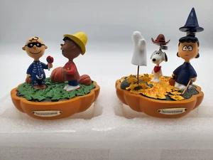 The Bradford Exchange Peanuts Halloween Set of 2 “What Is That” And “Bonehead” - Picture 1 of 9