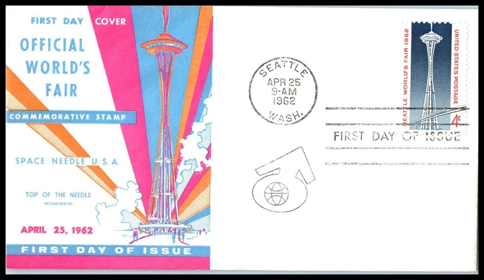 1962 Seattle World's Fair Sc 1196-49 Top of the Needle 1st cachet unaddressed - Image 1 of 1