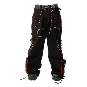 Pantaloni da uomo Dead Threads neri da uomo con cuciture rosse - Foto 1 di 3