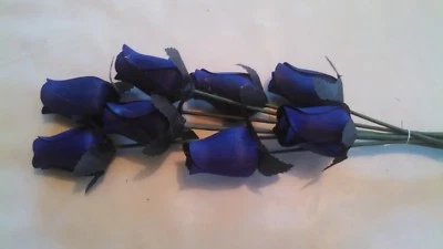 Rosas de madera Small Bud - (varios colores azules) Foto 1 de 4