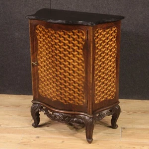 Cupboard Wooden Inlaid Vintage Furniture IN Antique Style Xx Century - Picture 1 of 12