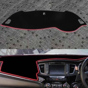 BL Velvet Non-Slip Dash Cover Red Line Stripe for 09/015 ~ 2019 KIA Optima - Imagen 1 de 6