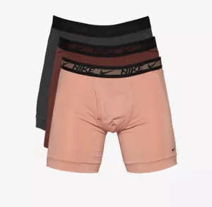 Nike 3er-Pack Dri-FIT Ultra Stretch Micro Boxershorts rosa braun grau Größe Small - Bild 1 von 4