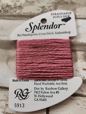 Rainbow Gallery Splendor Shell Pink 913  100% Silk 8 Yards Needlework - Image 1 of 2