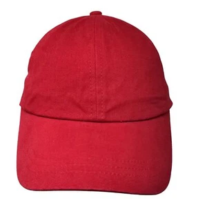 Unbranded Men's Slideback Hat Red Adjustable Blank Metal Slide - Picture 1 of 6